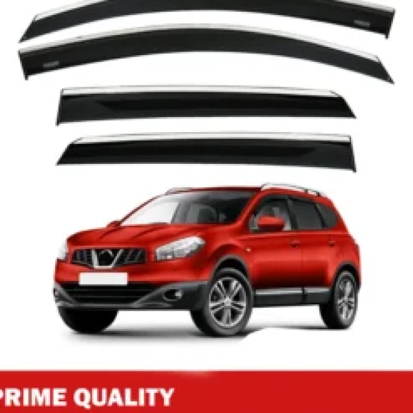 Chrome Car Wind Deflector Set for Nıssan Qashqai 2007-2013 – Rain Guard 4 pcs