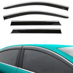 Chrome Car Wind Deflector Set for Nıssan Qashqai 2014 Onwards – Rain Guard 4 pcs