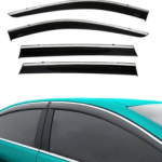 Chrome Car Wind Deflector Set for Nıssan X-Trail 2014-2023 – Rain Guard 4 pcs
