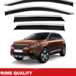 Chrome Car Wind Deflector Set for Peugeot 3008 2017 Onwards – Rain Guard 4 pcs