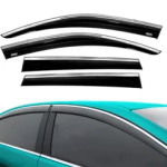 Chrome Car Wind Deflector Set for Skoda Kamiq 2018 Onwards – Rain Guard 4 pcs