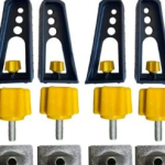 Roof Bar Ladder Rack – Set of 4 Adjustable Load Stops for Secure Transport, Compatible with All T-Track Roof Rack Cross Bars