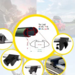 Lockable Car Roof Rack Cross Bars for Volkswagen Touareg 2010-2018, Fits Raised Roof Rails with Gap to Car Roof, Ideal Rail Carrier for Kayak Roof Rack, 2-Piece Black