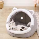 Foldable Cozy Cat Cave Bed – Soft Sponge Indoor Pet House for Cats (Portable Cabin Style)