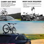 Universal lockable car bike rack Roof-Mounted Bike Carrier for 1 Bicycle silver