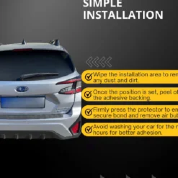 Rear Bumper Protector Guard for Ford Fiesta 2017-2024 ABS Plastic 750X60MM