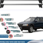 Lockable Car Roof Rack Cross Bars for Volvo Xc70 Estate 2000-2008, Fits Raised Roof Rails with Gap to Car Roof, Ideal Rail Carrier for Kayak Roof Rack, 2-Piece Grey