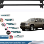 Lockable Car Roof Rack Cross Bars for Chevrolet Tahoe 2006-2014, Fits Raised Roof Rails with Gap to Car Roof, Ideal Rail Carrier for Kayak Roof Rack, 2-Piece Black