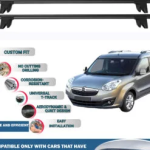 Car Roof Rack Cross Bars for Opel Combo D 2012-2018, Kayak Roof Rack 4 Pcs Black