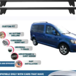 Car Roof Rack Cross Bars for Vw Caddy Maxi 2007-2015 Kayak Roof Rack 4 Pcs Black