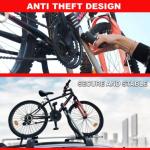 Universal lockable car bike rack Roof-Mounted Bike Carrier for 1 Bicycle silver