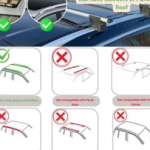 Lockable Car Roof Rack Cross Bars for Chevrolet Tahoe 2000-2006, Fits Raised Roof Rails with Gap to Car Roof, Ideal Rail Carrier for Kayak Roof Rack, 2-Piece Grey