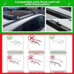 2X Car Roof Bars for Audi Q7 2016-2025 Lockable Roof Rack Cross Bars Grey
