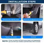 Car Mud Flaps Kit For Fiat Fiorino Rubber Splash Guards 4 PCS