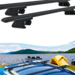 Roof Rack Cross Bars Compatible with Ford Connect 2 2014 Onwards, Fits Raised Roof Rails with Gap to Car Roof, Ideal Rail Carrier for Roof Tents, 4-Piece Black