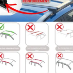 Roof Rack Cross Bars Compatible with Volkswagen Caddy Maxi 2007-2015, Fits Raised Roof Rails with Gap to Car Roof, Ideal Rail Carrier for Roof Tents, 4-Piece Silver