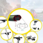 Roof Rack Cross Bars Compatible with Opel Vivaro 2001-2014, Fits Raised Roof Rails with Gap to Car Roof, Ideal Rail Carrier for Roof Tents, 4-Piece Black