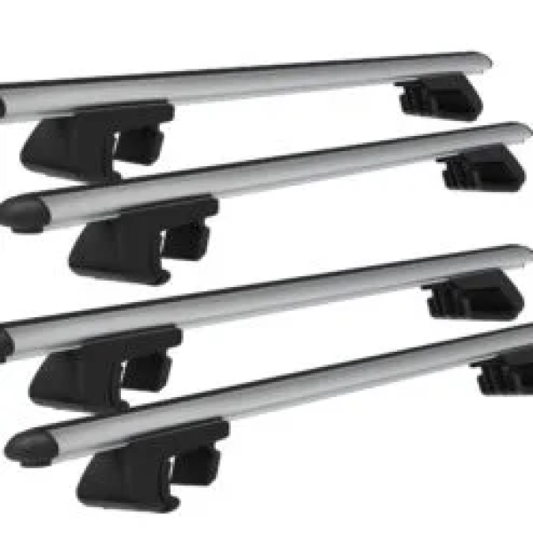 Roof Rack Cross Bars Compatible with Ford Transit And Van 2014-2024, Fits Raised Roof Rails with Gap to Car Roof, Ideal Rail Carrier for Roof Tents, 4-Piece Silver
